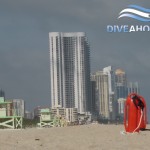 Skyline von Miami Beach am Strand